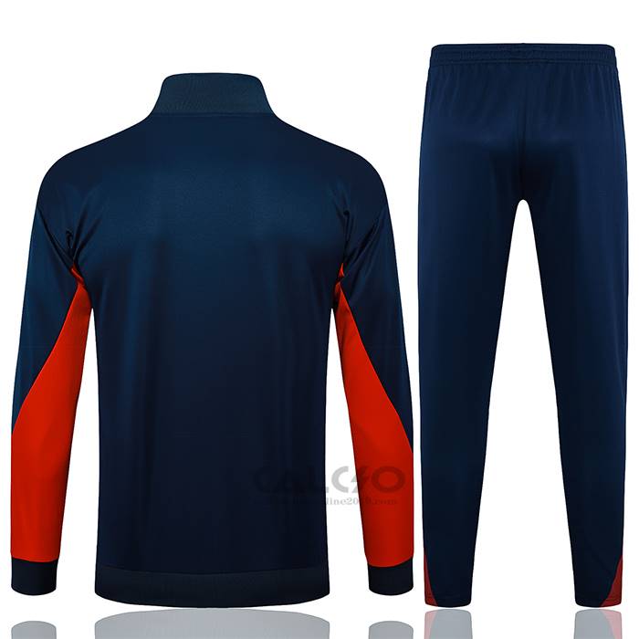 Tuta da Track di Giacca FC Barcellona 2024-2025 Rosso e Blu